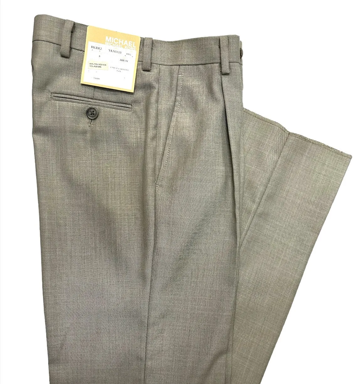 Michael Kors Boys Suit 3 Button Light Grey Clearance Suit-Grey/Tan