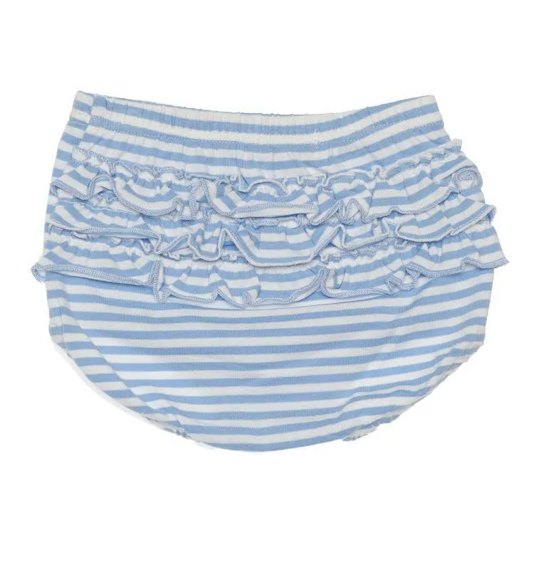 Minifin Ruffle Bloomers - Blue Stripe