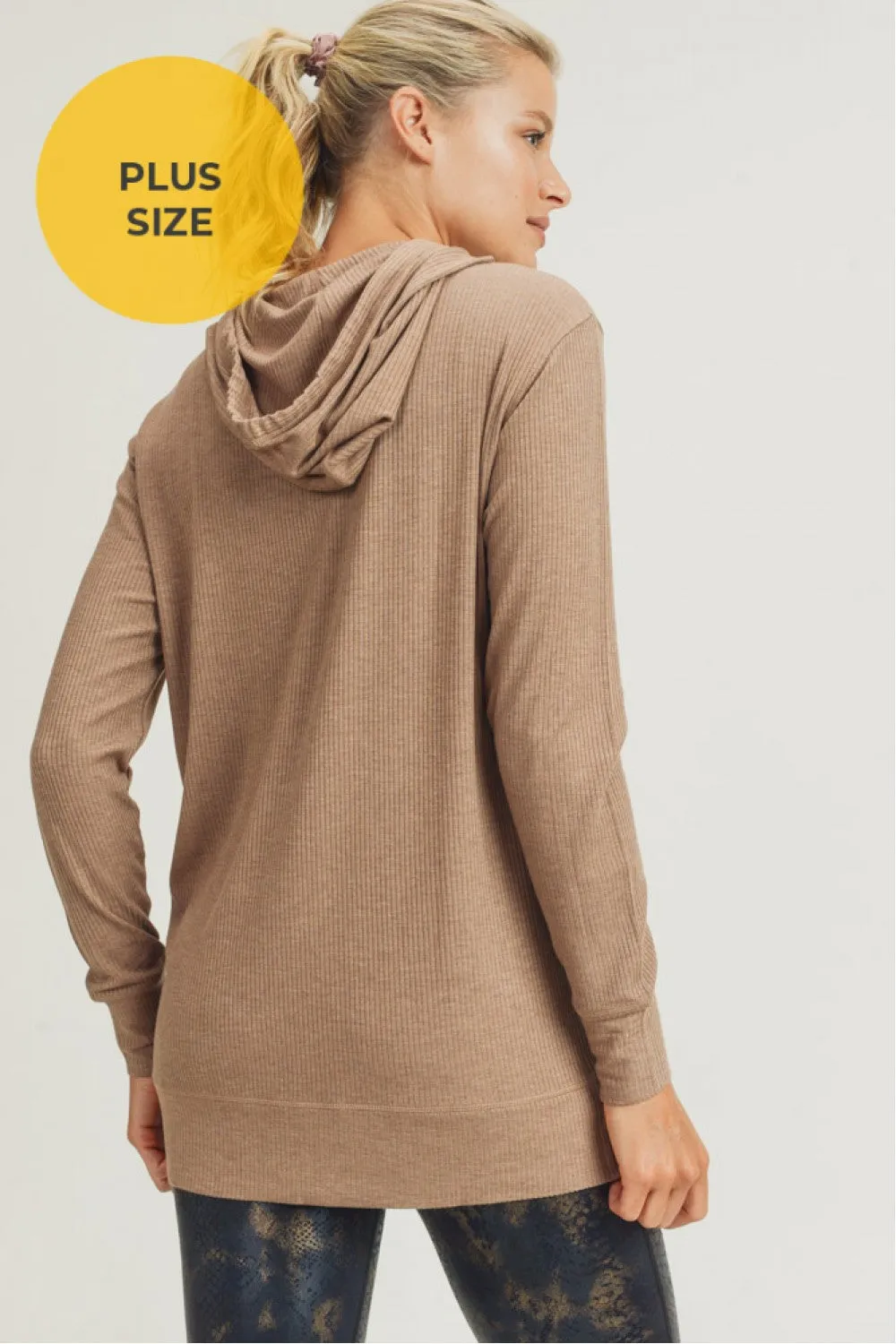 Mono B Kangaroo Pocket Rib Top AT2875 Plus