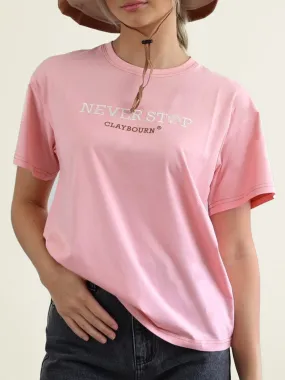 Never Stop Contrast Stitch T-Shirt