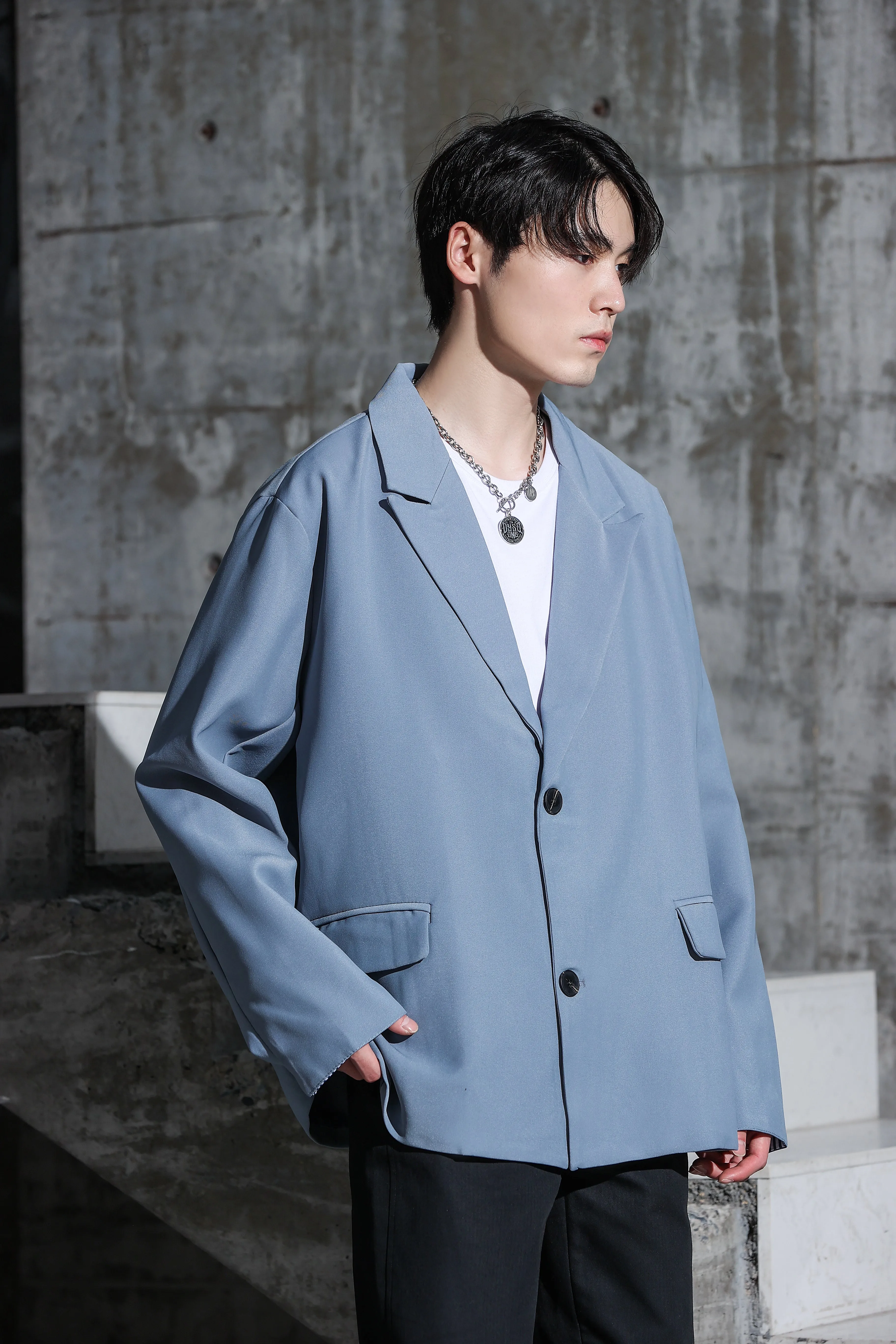 Oversized Single Breasted Suit Jacket