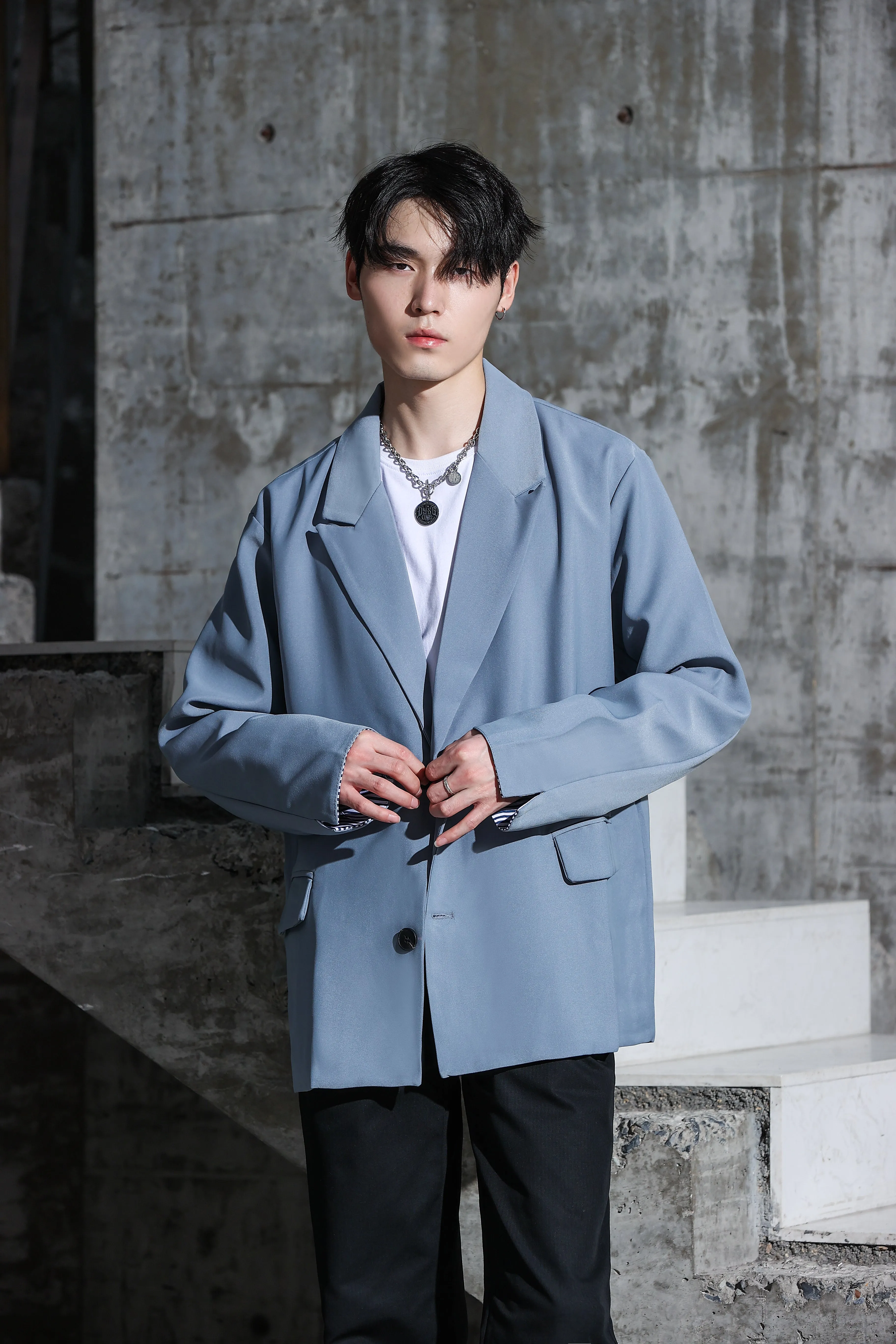 Oversized Single Breasted Suit Jacket