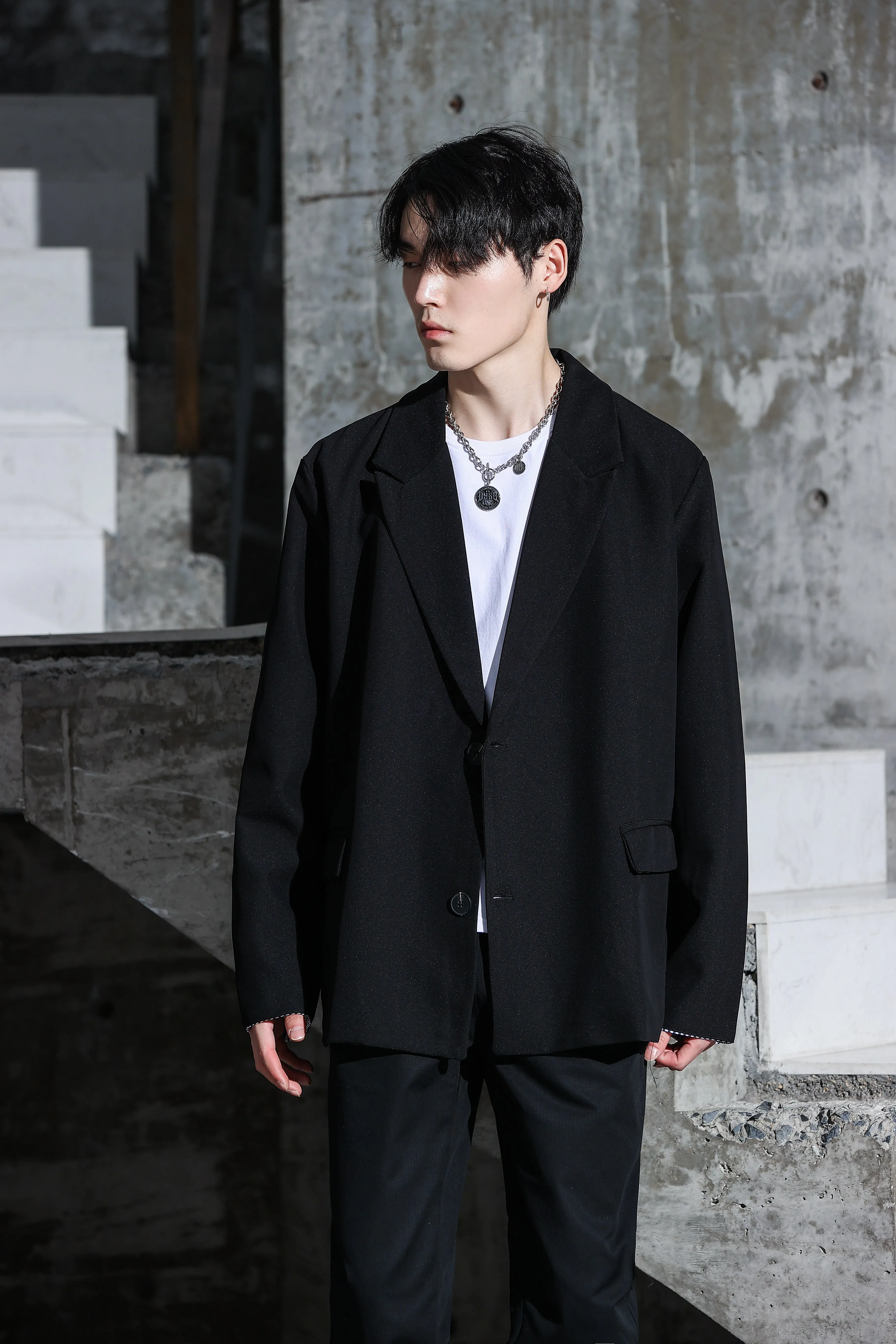 Oversized Single Breasted Suit Jacket