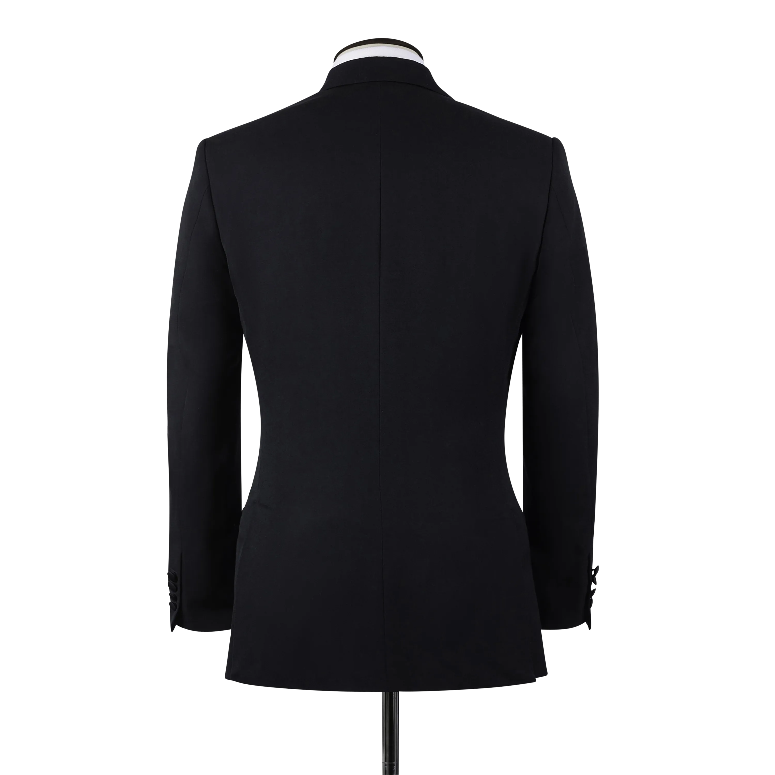 Peak Lapel Dinner Suit in Black Barathea