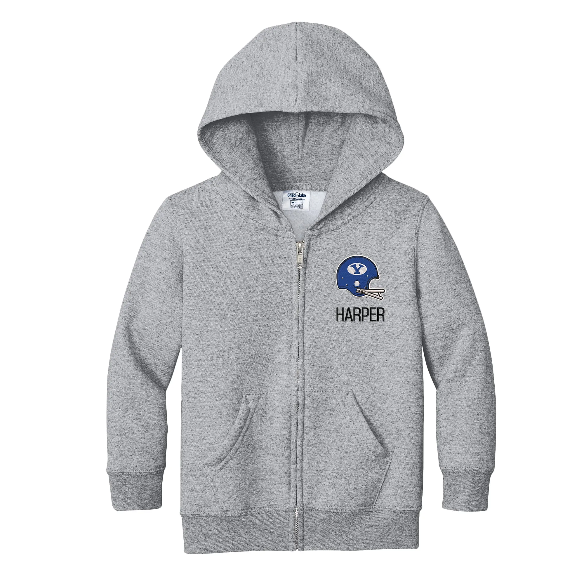 Personalized Brigham Young Cougars Helmet Toddler Full-Zip Sweatshirt