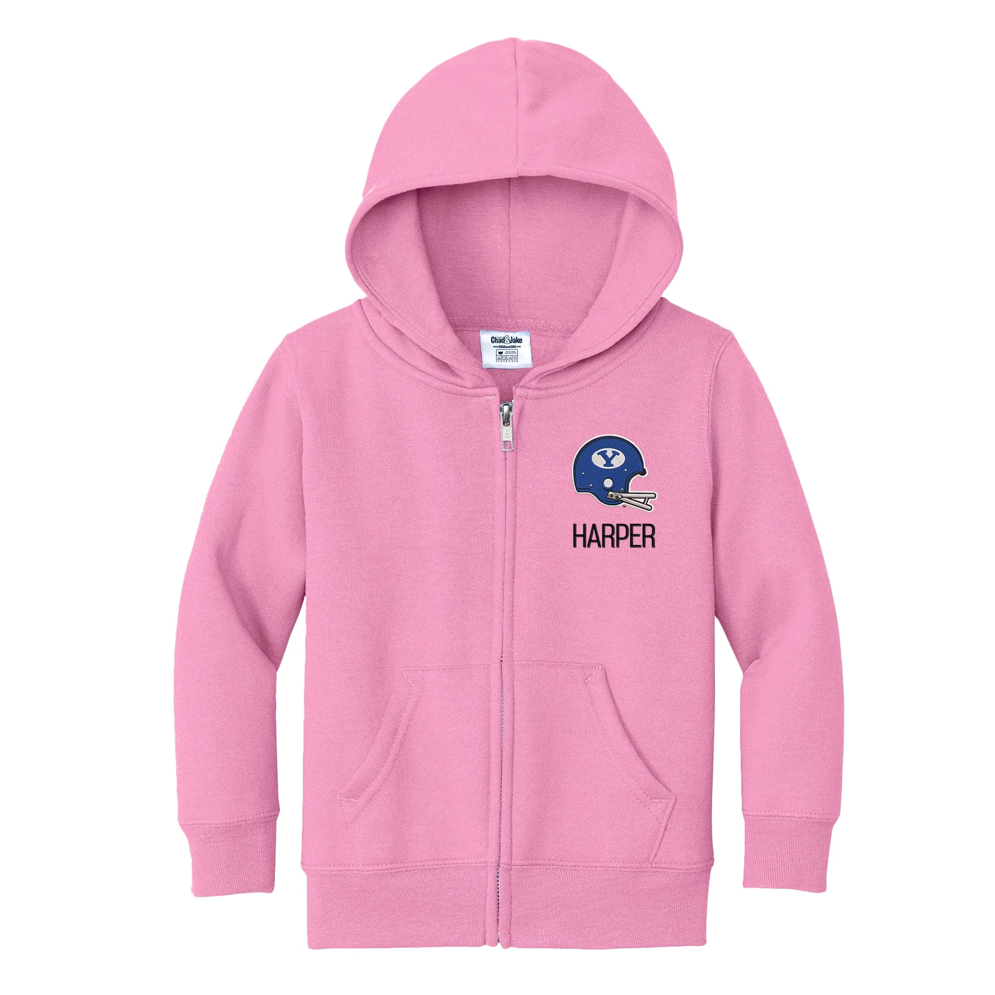 Personalized Brigham Young Cougars Helmet Toddler Full-Zip Sweatshirt