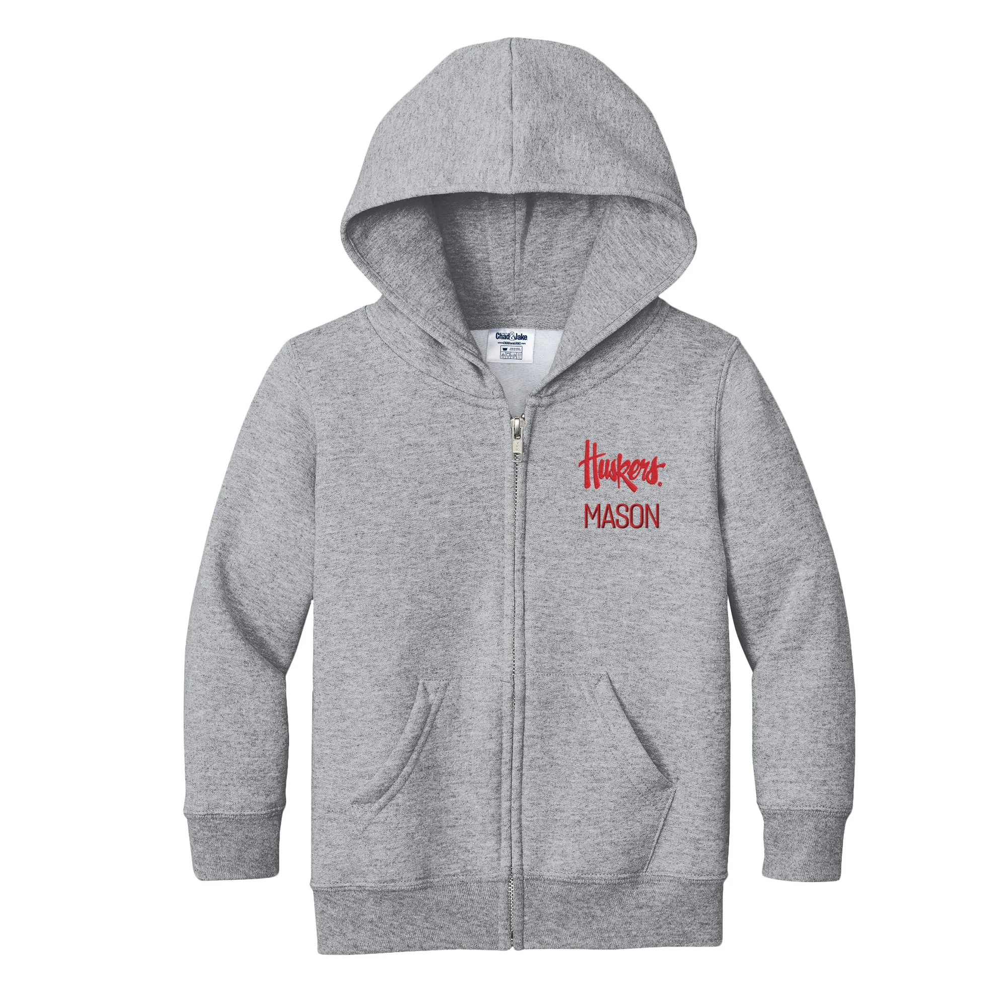 Personalized Nebraska Cornhuskers Script Huskers Toddler Full-Zip Sweatshirt