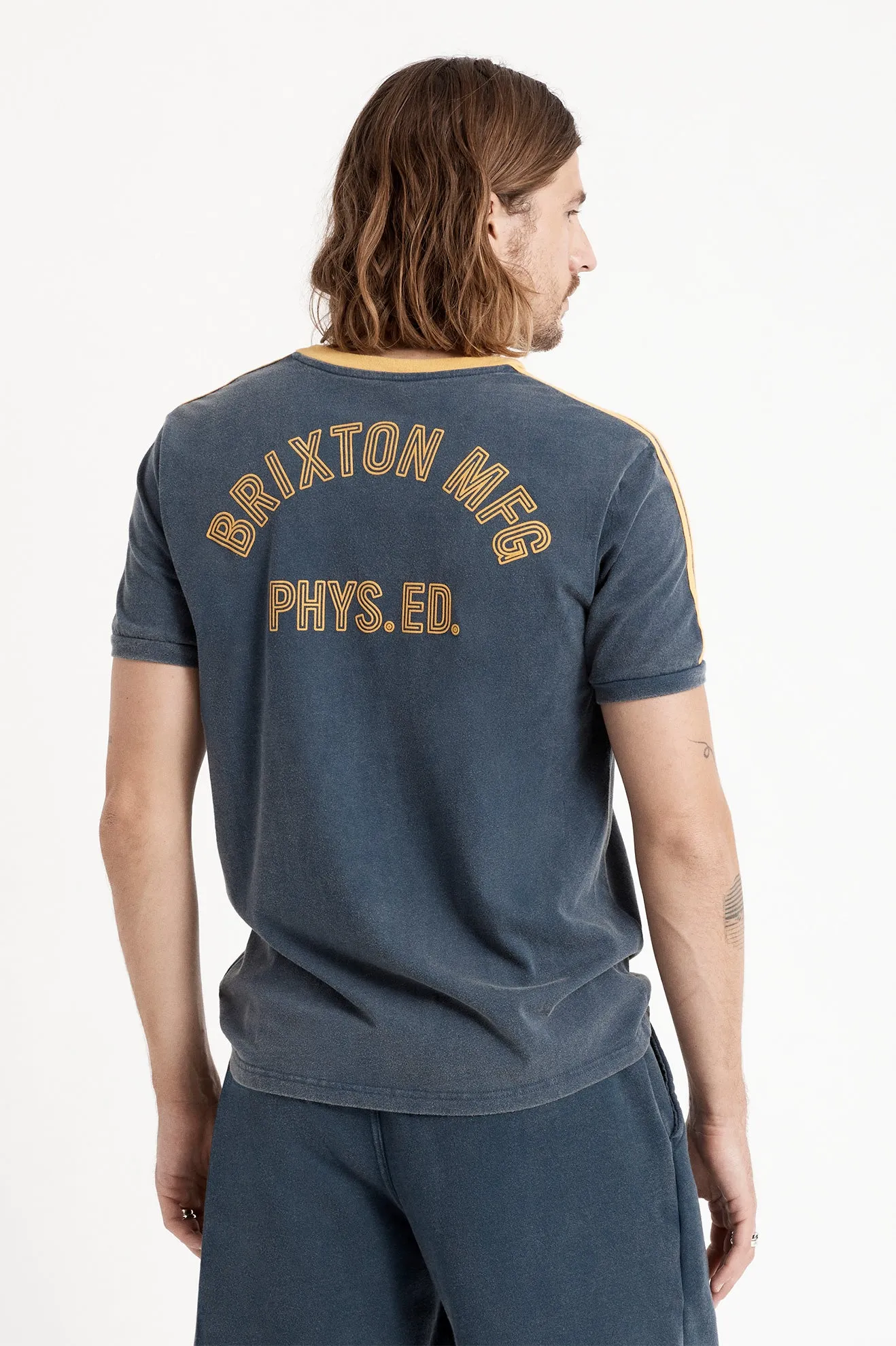 Phys. Ed. Track S/S Standard Tee  - Dress Blue