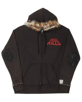 "Art That Kills" Fur Lined Zip Up Hoodie