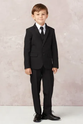 "Stanford" Kids Black Suit (5-Piece Set)