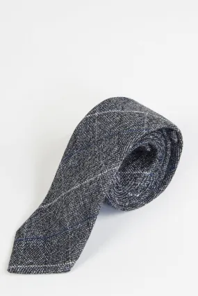 SCOTT - Grey Tweed Check Tie