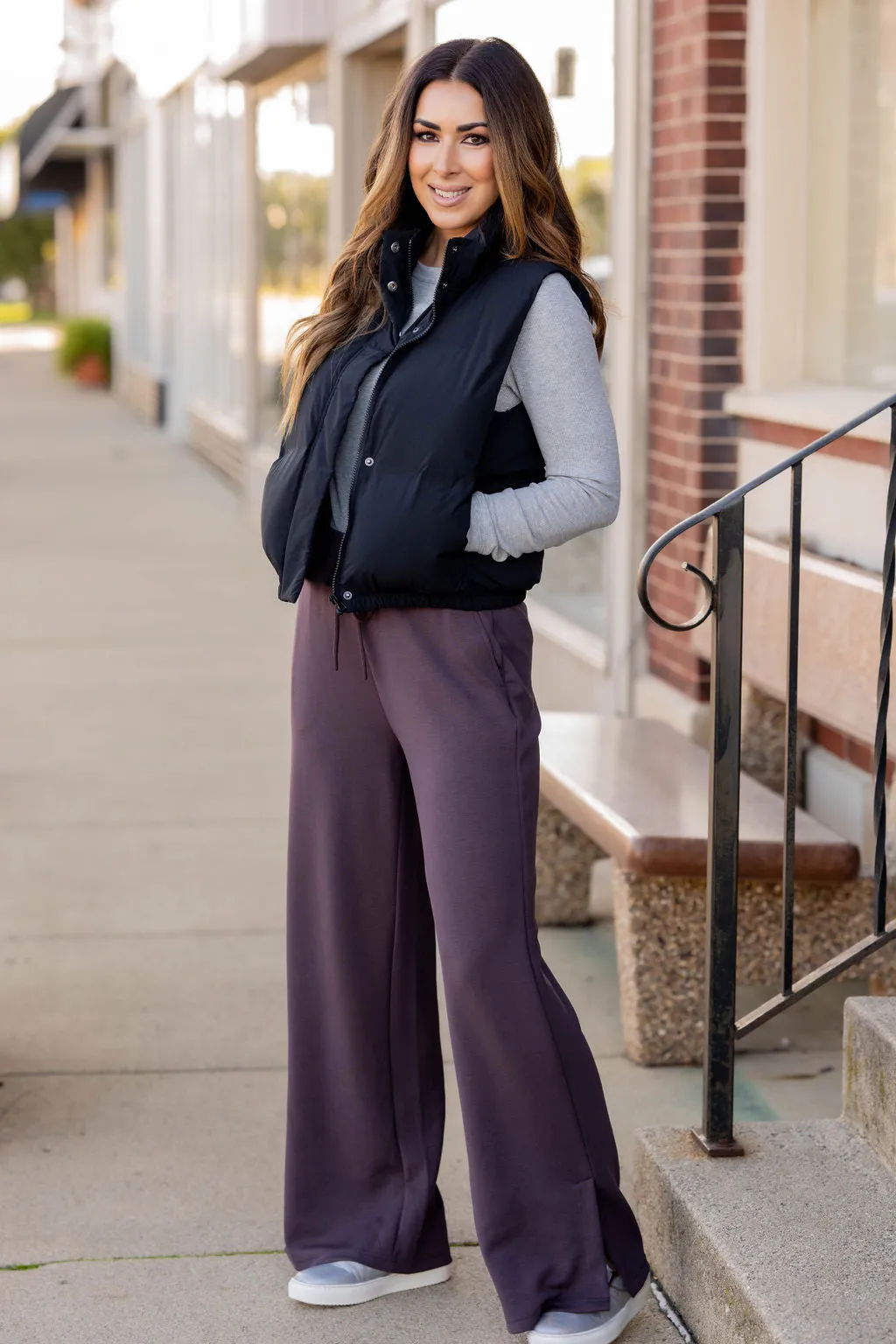 Side Slit Relaxed Pants