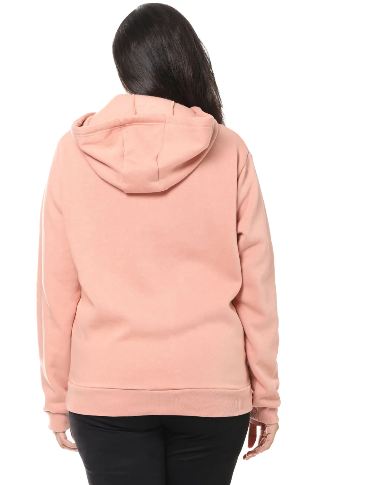 Solid Hooded Sweatshirt | Pink