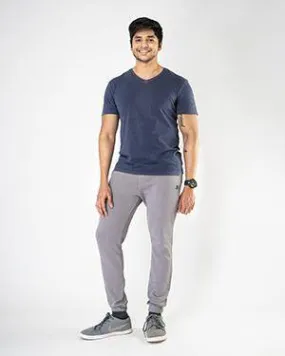 Solid Men's Grey Athleisure Joggers