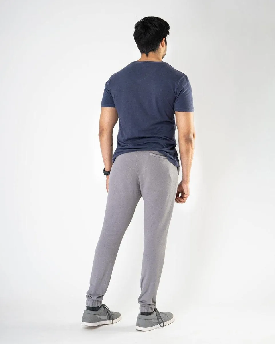 Solid Men's Grey Athleisure Joggers