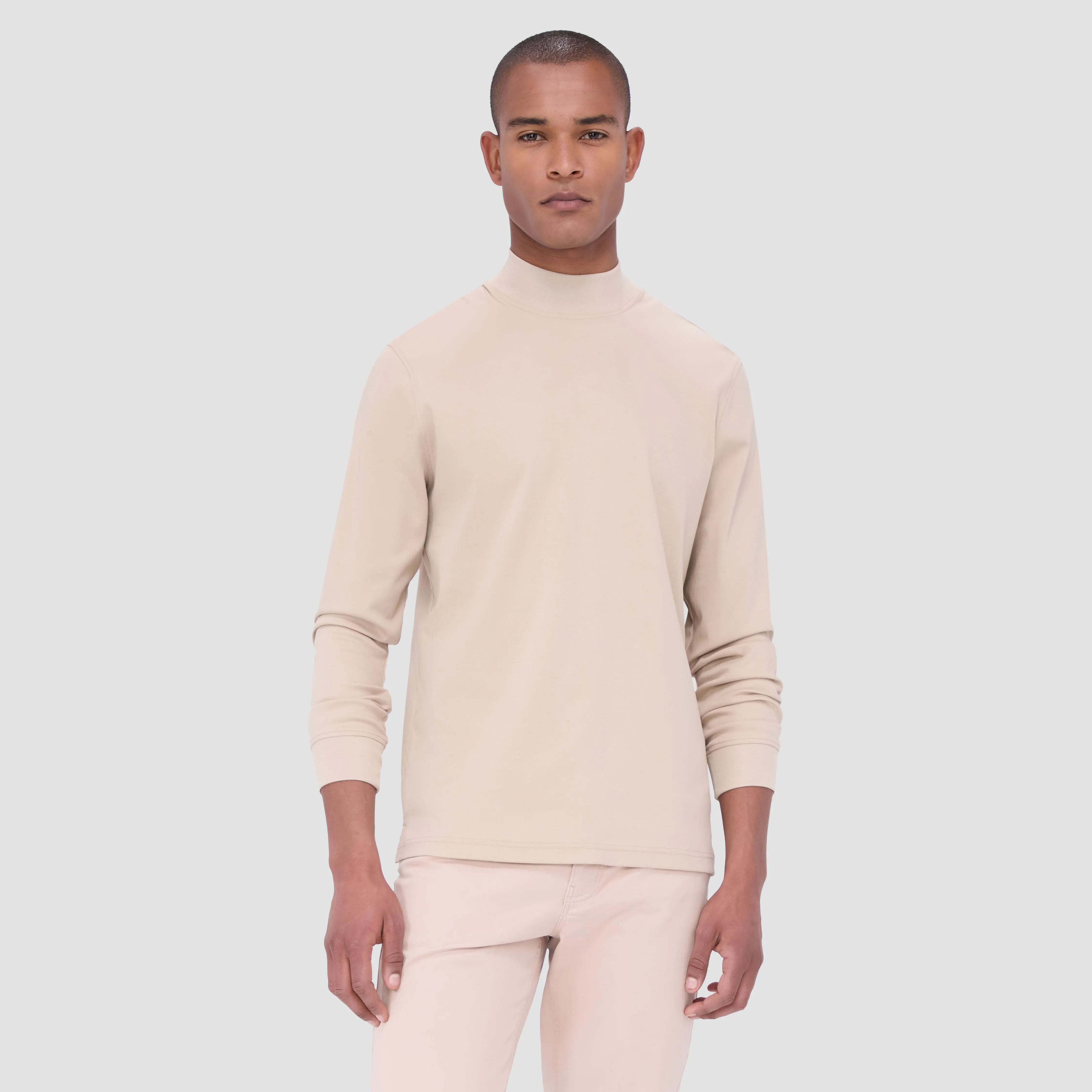 Solid Mock Neck Pullover