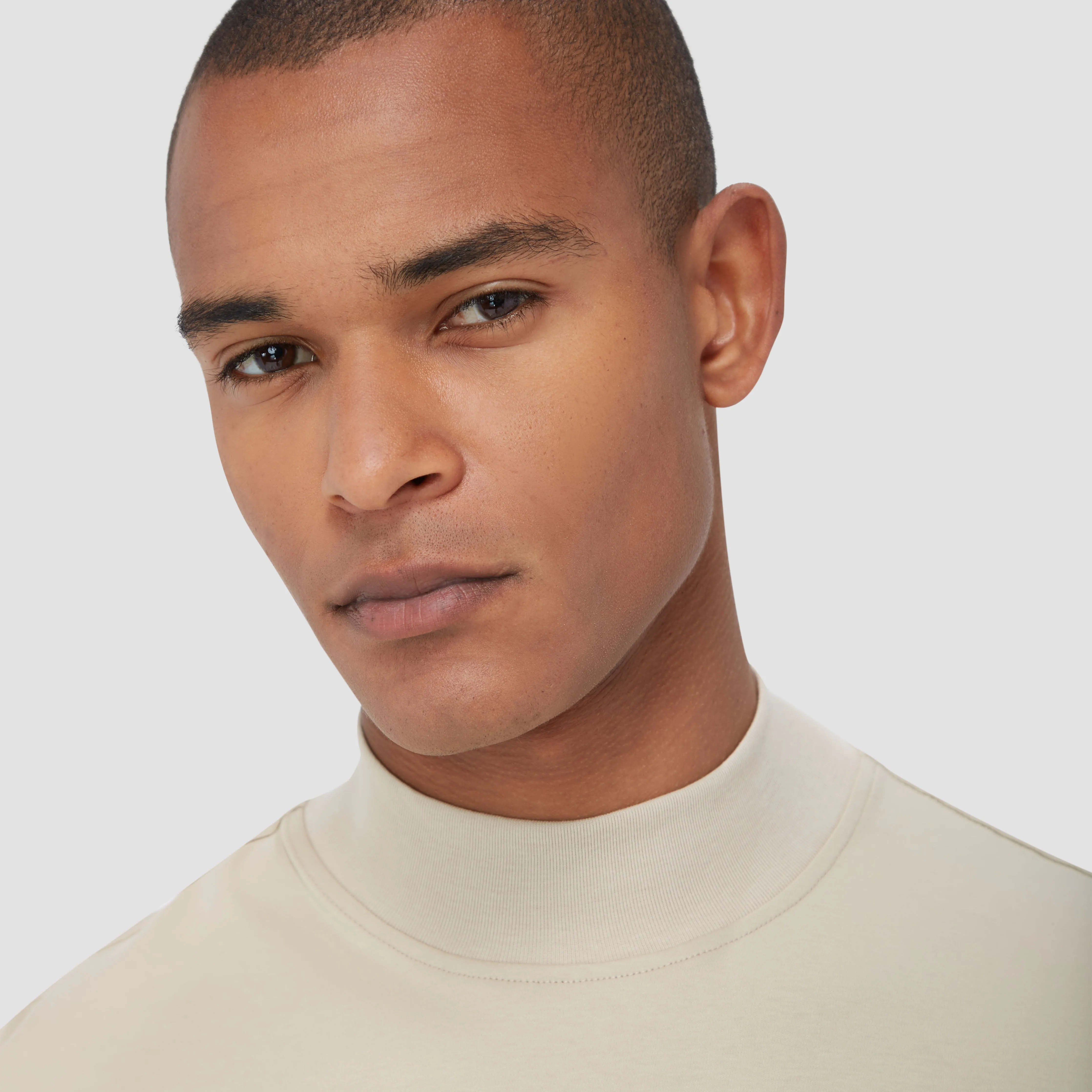 Solid Mock Neck Pullover