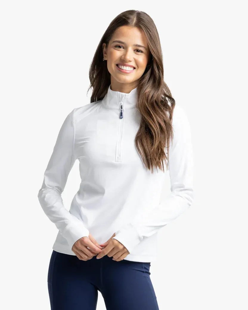 Southern Tide Runaround Quarter Zip Classic White