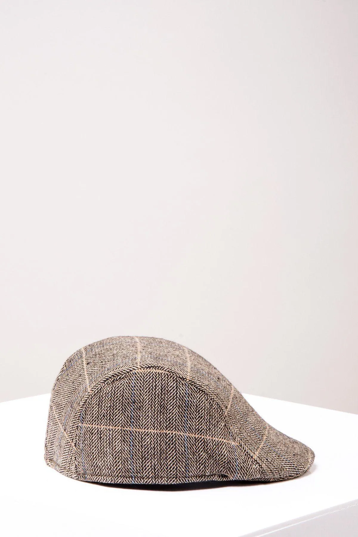 TED - Tan Tweed Check Flat Cap