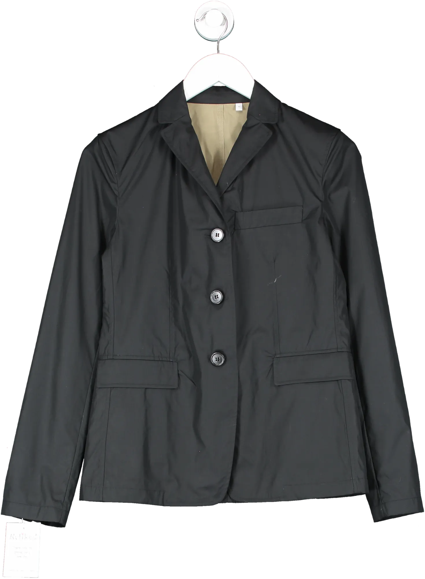 Theory Black Blazer In Cotton Blend UK 4