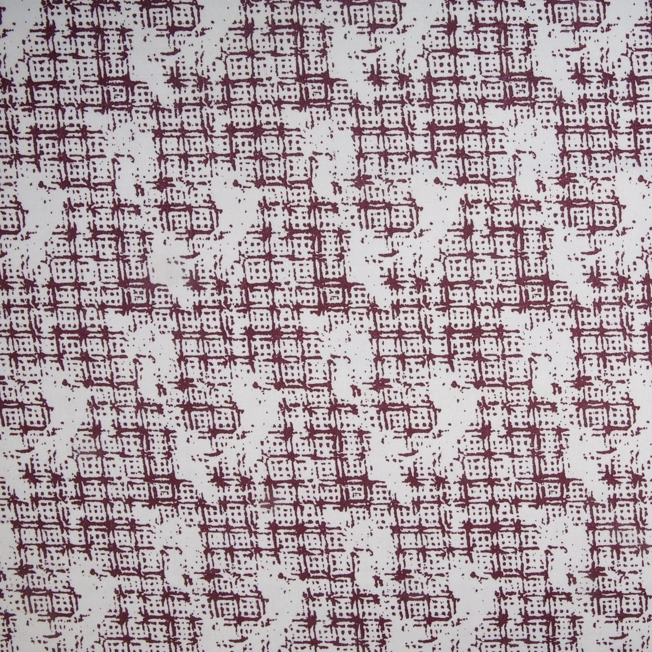 White Brown Digital Print Cotton Satin Fabric