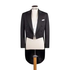 White Tie Evening Suit in Black Barathea