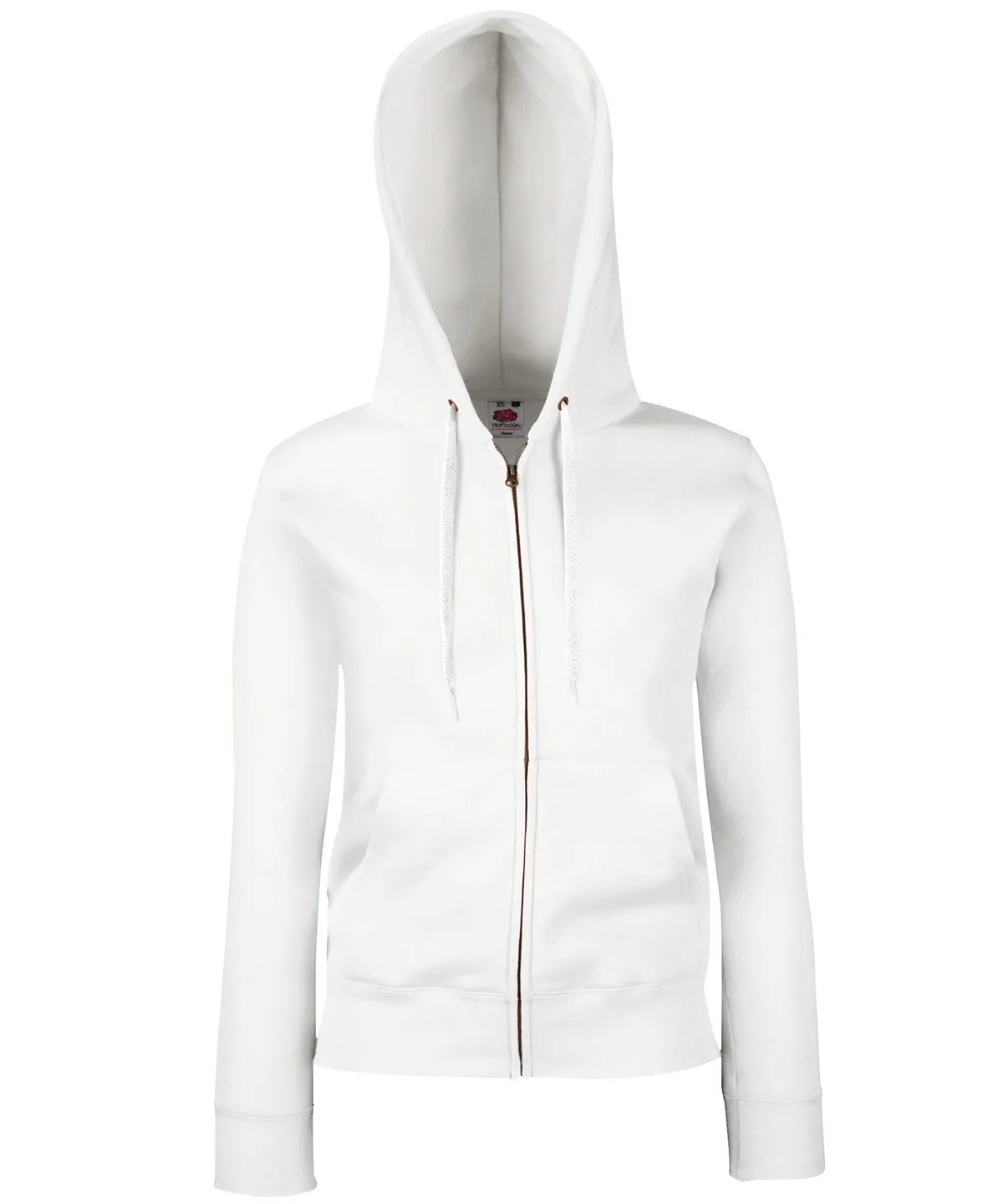 White - Women's premium 70/30 hooded sweatshirt jacket