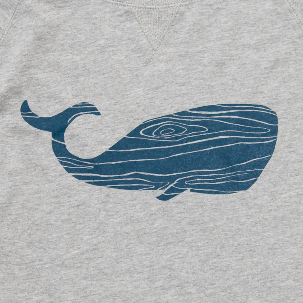 Woodgrain Whale Ladies Pullover Slouchy